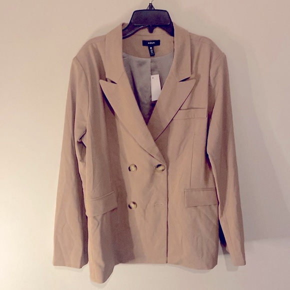 NWT Aqua Womens Joanie Office Career Double-Breasted Blazer Blazer - Picture 3 of 7